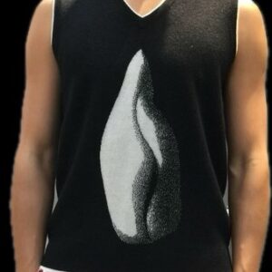 Men's Jacquard Reversible100% Cashmere Knitted Vest